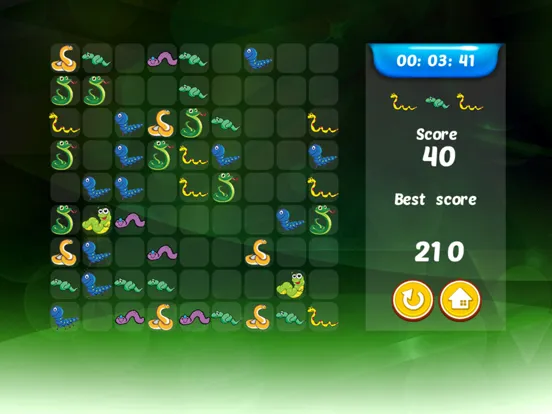 Tangkapan layar Rolling Snake Slithering In Square Match 5 Puzzle iPad 
