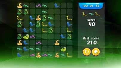Tangkapan layar Rolling Snake Slithering In Square Match 5 Puzzle