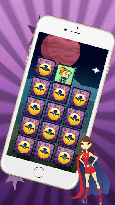 Finding Superhero In The Matching Cartoon Characters Pictures Puzzle Cards Game For Kids, Toddler And Preschool - With Tagline "For Suicide Squad" スクリーンショット