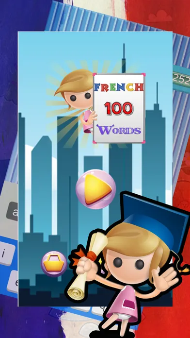 Ảnh chụp màn hình của 100 Basics Easy Words : Learning French Vocabulary Free Games For Kids, Toddler, Preschool And Kindergarten
