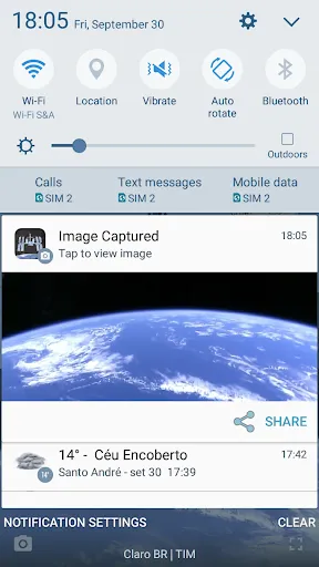 Ảnh chụp màn hình của ISS Live Now: View Earth Live