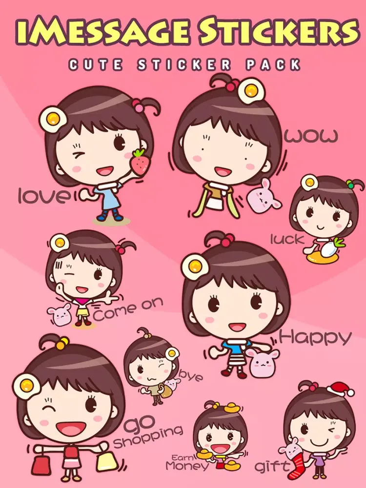 صور Yolk Girl - Cute Stickers by NICE Sticker iPad 