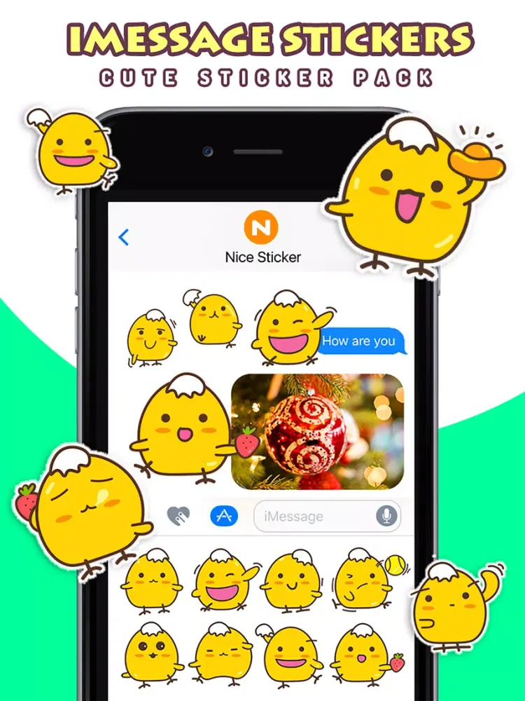 ภาพหน้าจอของ Kara Chicken - Cute Stickers by NICE Sticker iPad 