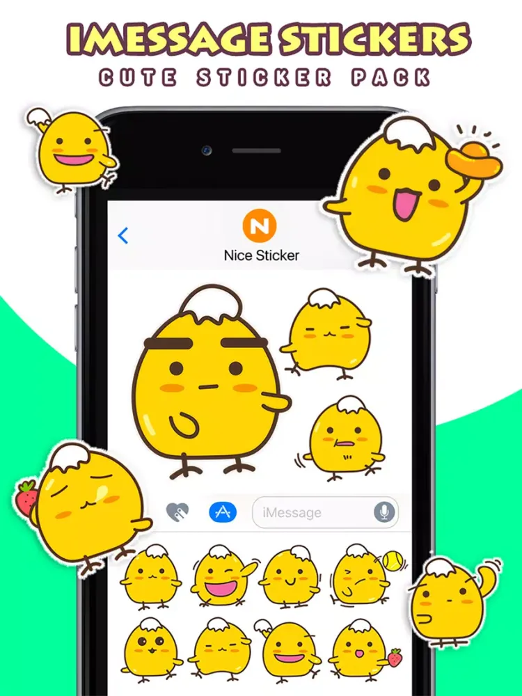 ภาพหน้าจอของ Kara Chicken - Cute Stickers by NICE Sticker iPad 