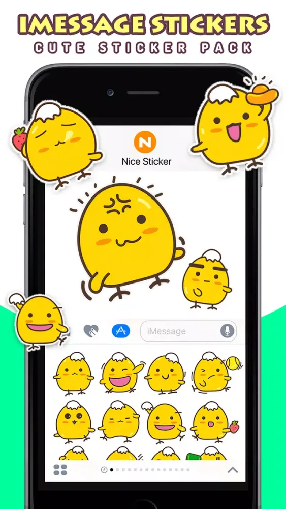 ภาพหน้าจอของ Kara Chicken - Cute Stickers by NICE Sticker