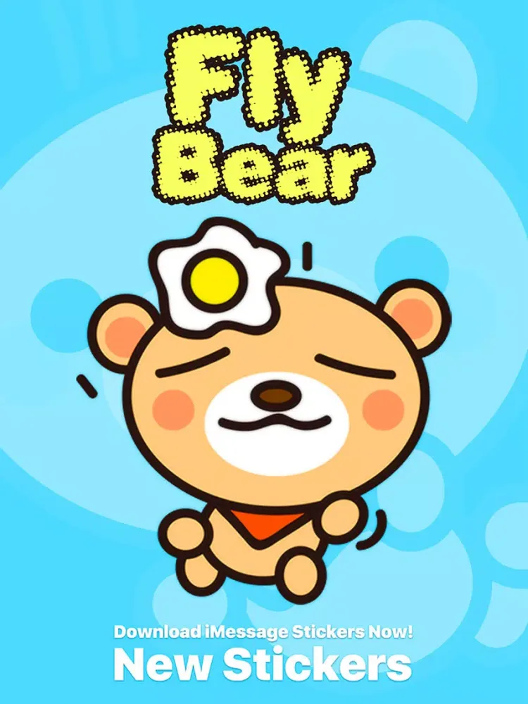 Screenshot di Fly Bear - Cute Stickers by NICE Sticker iPad 