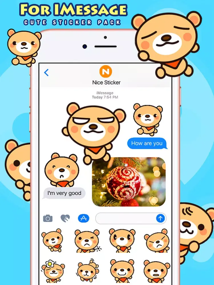 Screenshot di Fly Bear - Cute Stickers by NICE Sticker iPad 