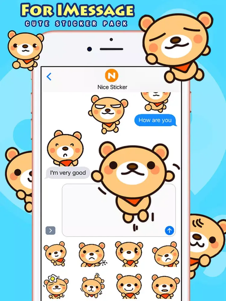 Screenshot di Fly Bear - Cute Stickers by NICE Sticker iPad 