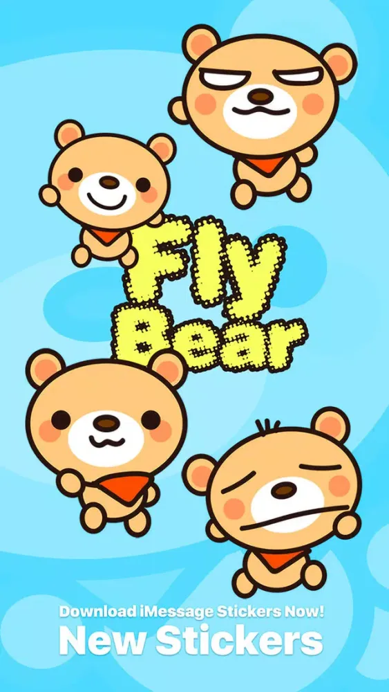 Screenshot di Fly Bear - Cute Stickers by NICE Sticker