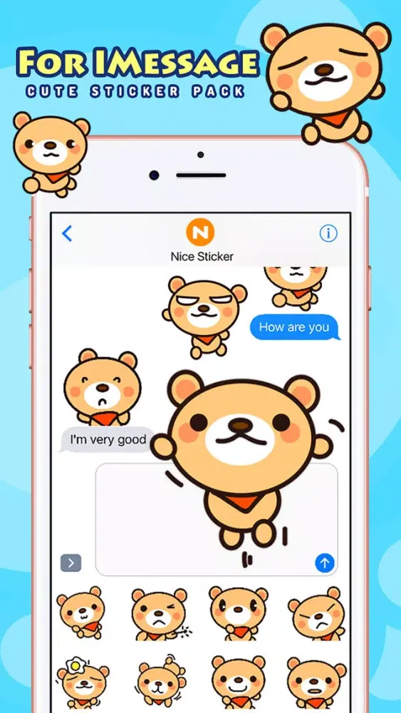Screenshot di Fly Bear - Cute Stickers by NICE Sticker