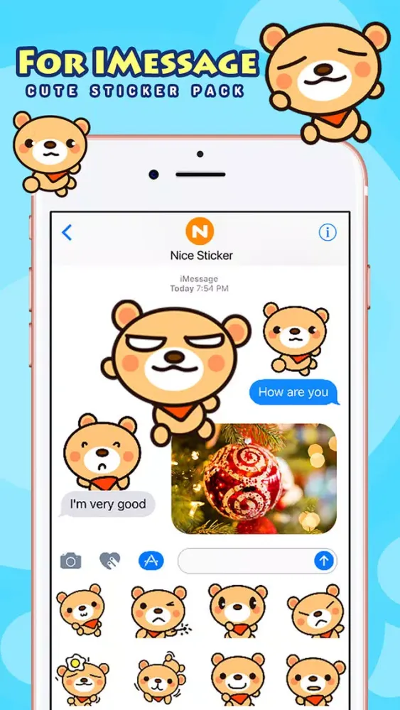 Screenshot di Fly Bear - Cute Stickers by NICE Sticker