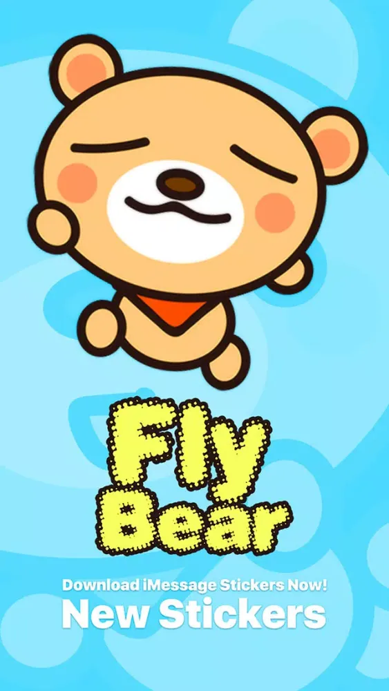 Screenshot di Fly Bear - Cute Stickers by NICE Sticker
