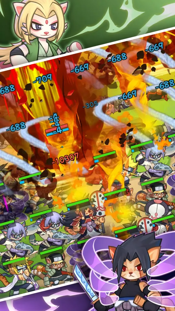 ภาพหน้าจอของ Shinobi Cat Auto Chess