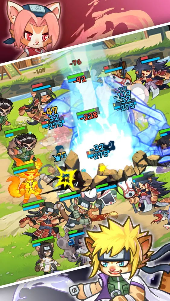 ภาพหน้าจอของ Shinobi Cat Auto Chess
