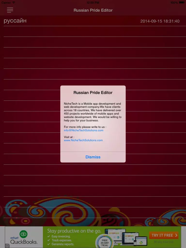 Capturas de tela do Russian Editor Russian Pride iPad 