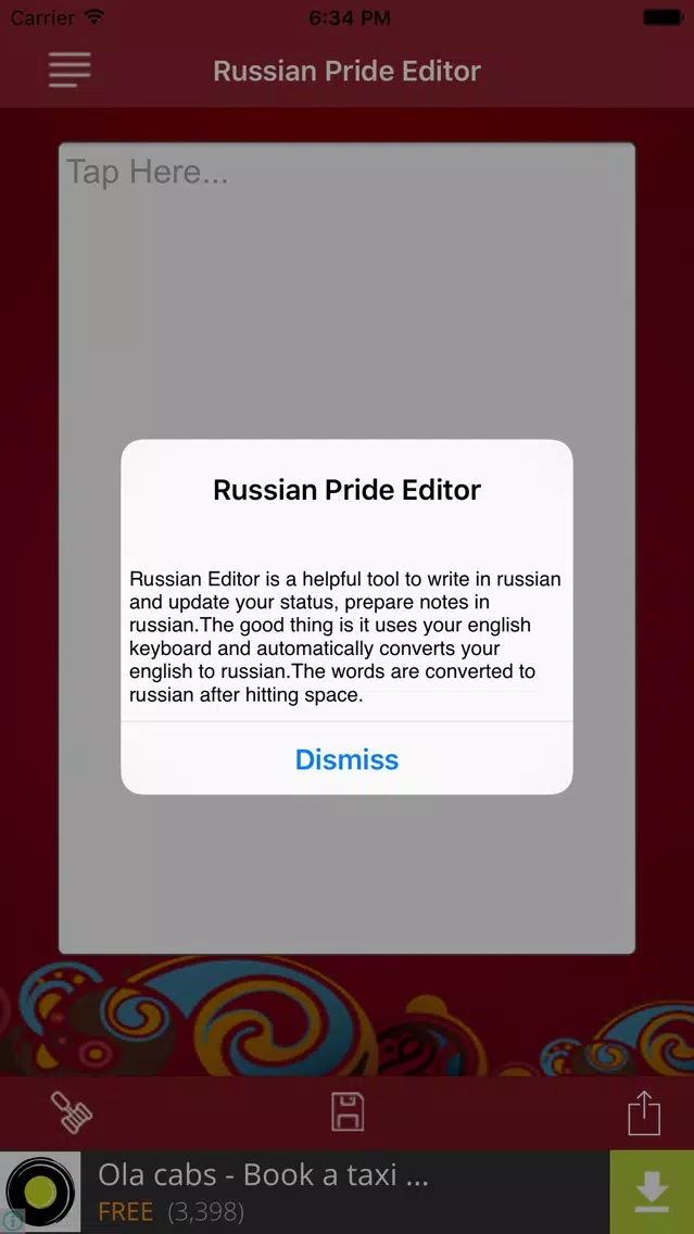 Capturas de tela do Russian Editor Russian Pride