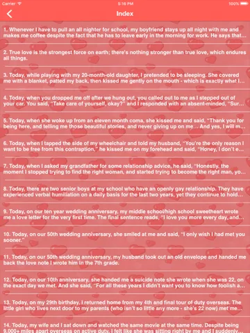 Short Love Stories iPad  Screenshots