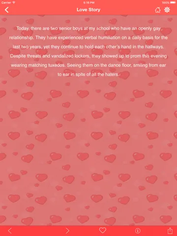 Short Love Stories iPad  Screenshots