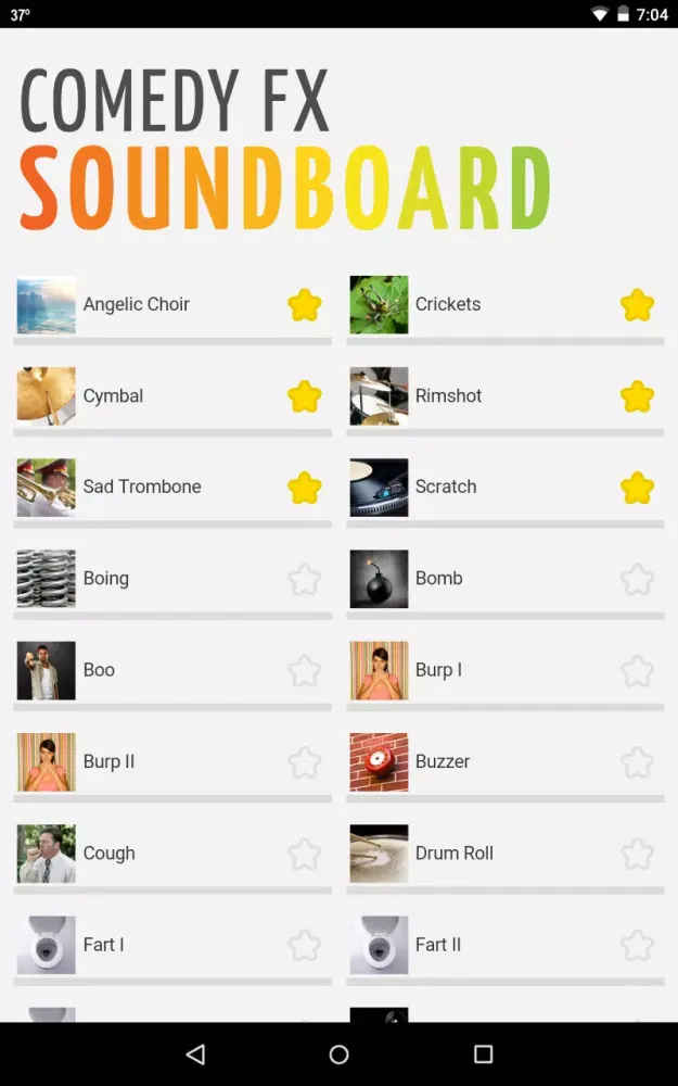 Capturas de tela do Comedy FX Soundboard