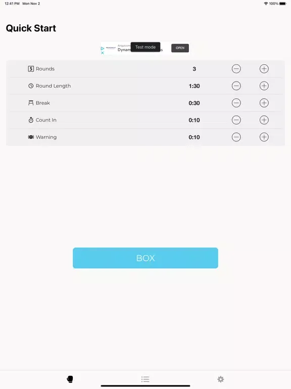 Tangkapan skrin Basic Boxing Timer iPad 