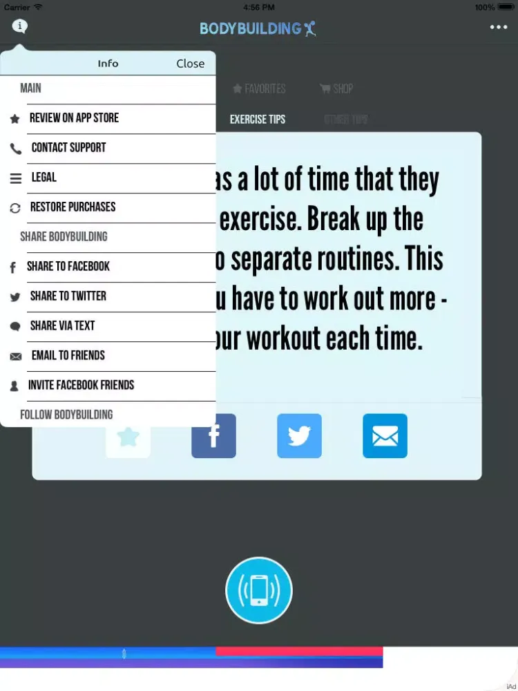 تصاویر FREE! Easy Bodybuilding Workout and Exercise Tips iPad 
