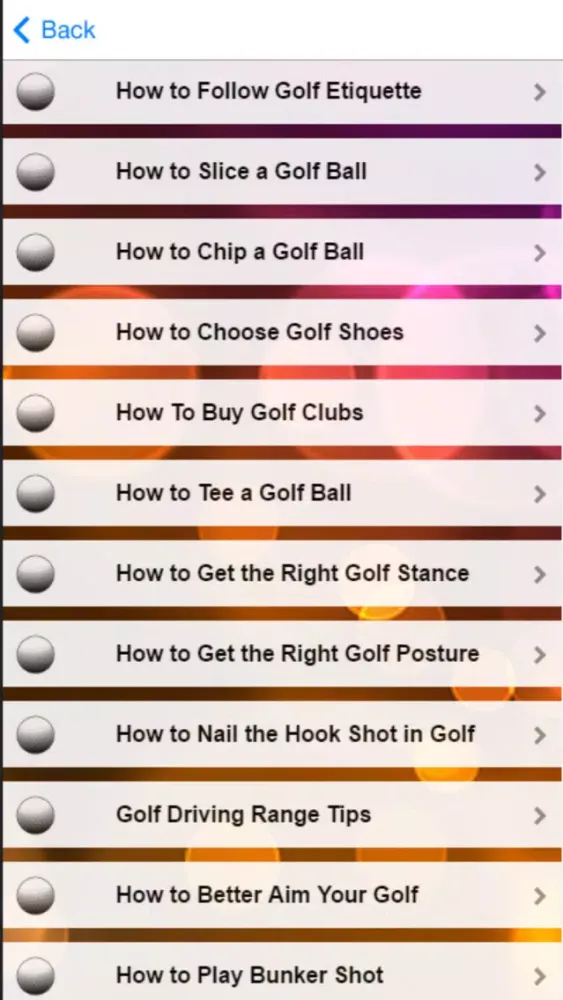 Tangkapan layar Golf Lessons - Learn How To Play Golf