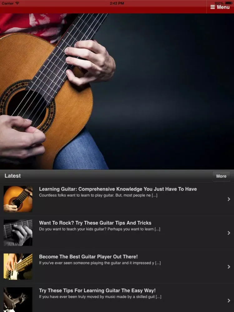 Capturas de tela do Guitar Lessons For Beginners - Learn to Play Guitar iPad 