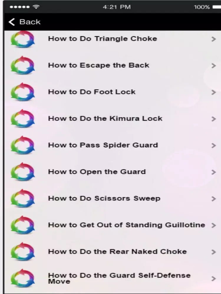Brazilian Jiu Jitsu techniques - Learn The Basic Moves iPad  Screenshots