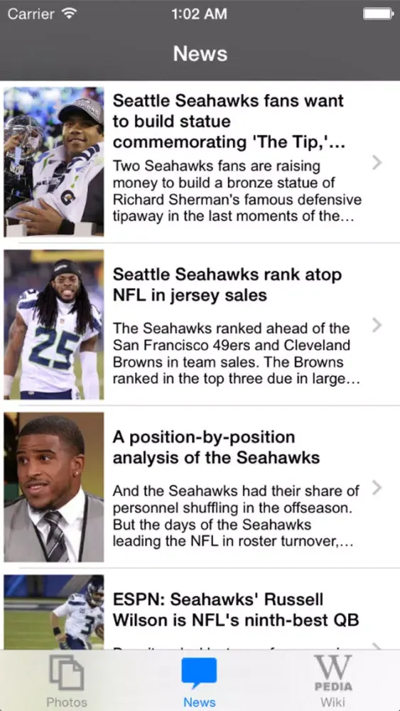 News For Seattle Seahawks Unofficial Screenshots