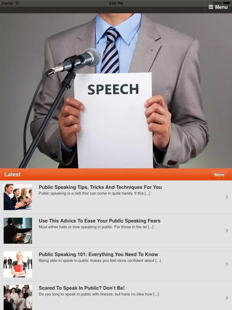 Capturas de tela do Public Speaking Tips - Learn How to Become a Confident and Engaging Public Speaker iPad 