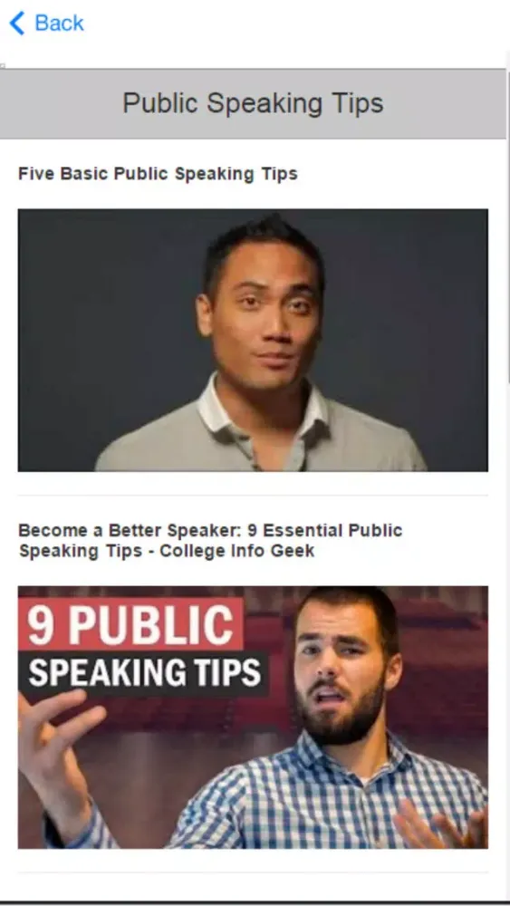 Capturas de tela do Public Speaking Tips - Learn How to Become a Confident and Engaging Public Speaker