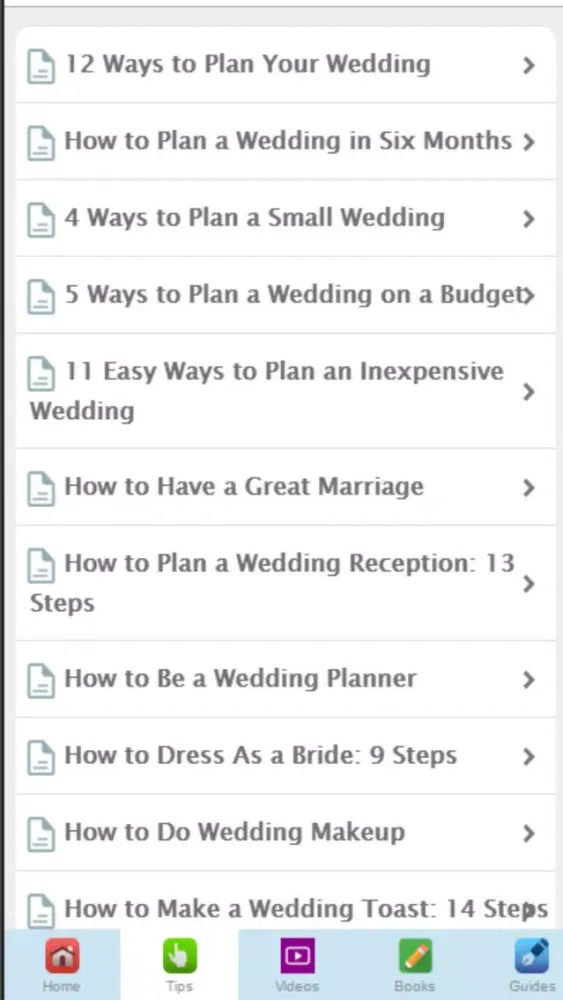 Wedding Tips - Learn to Plan Your Perfect Wedding应用截图