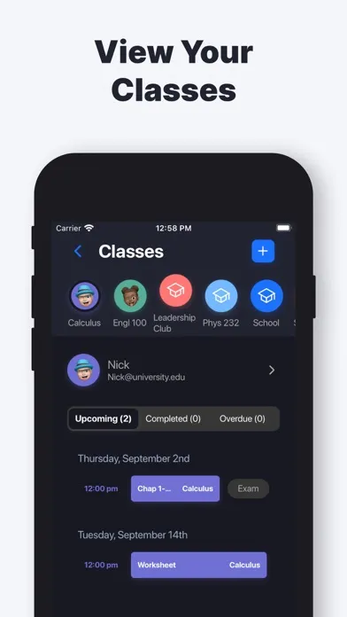 Capturas de pantalla de Homework Tracker by Backpack