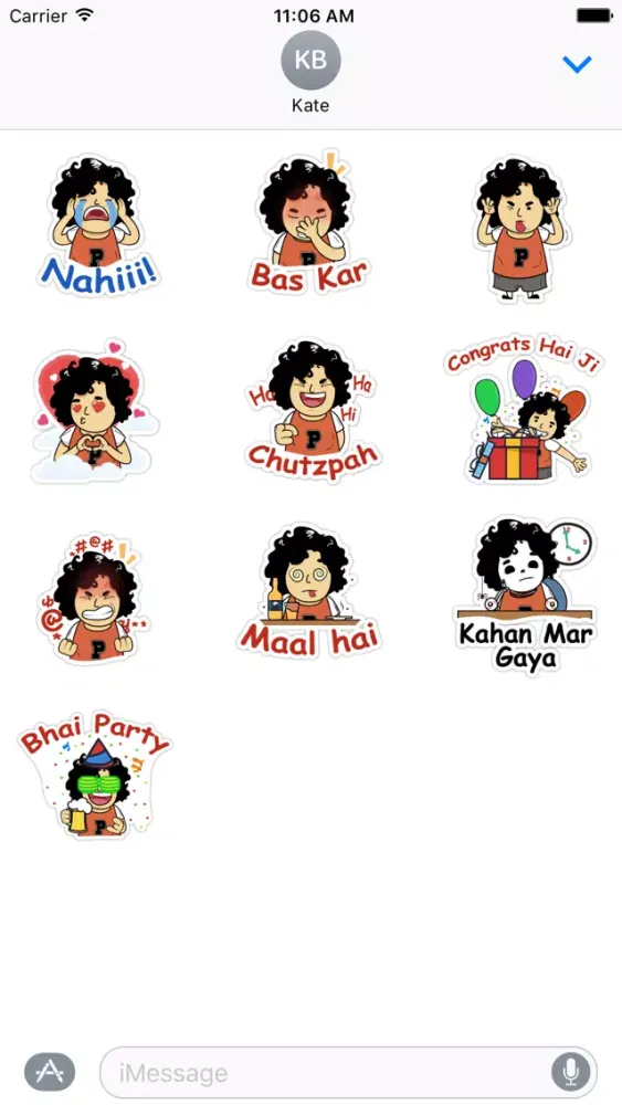 Face expressions friendship Indian desi stickers स्क्रीनशॉट