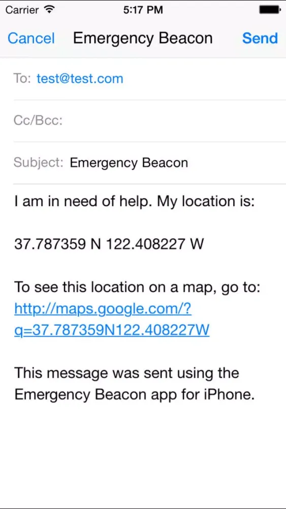 Emergency Beacon Screenshots