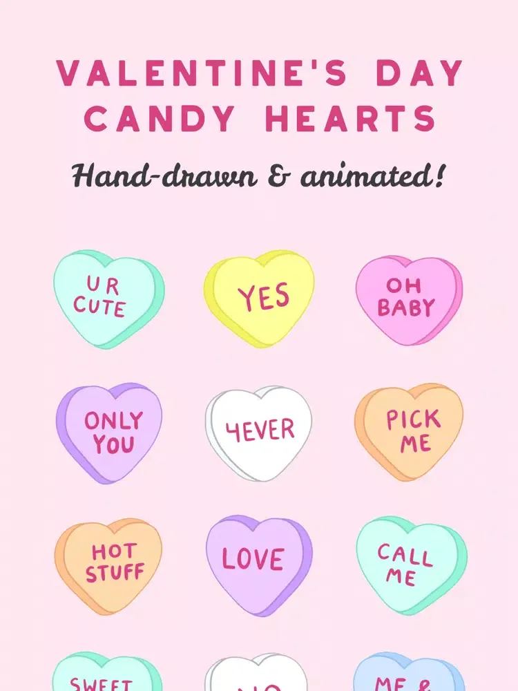 Valentine's Day Candy Hearts iPad  سکرین شاٹس