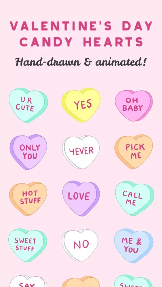 Valentine's Day Candy Hearts سکرین شاٹس