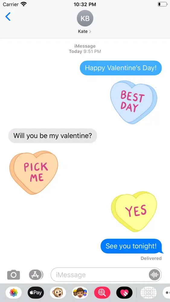 Valentine's Day Candy Hearts سکرین شاٹس