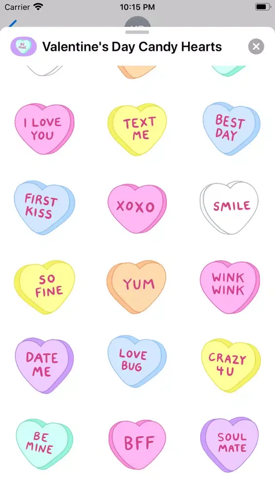 Valentine's Day Candy Hearts سکرین شاٹس