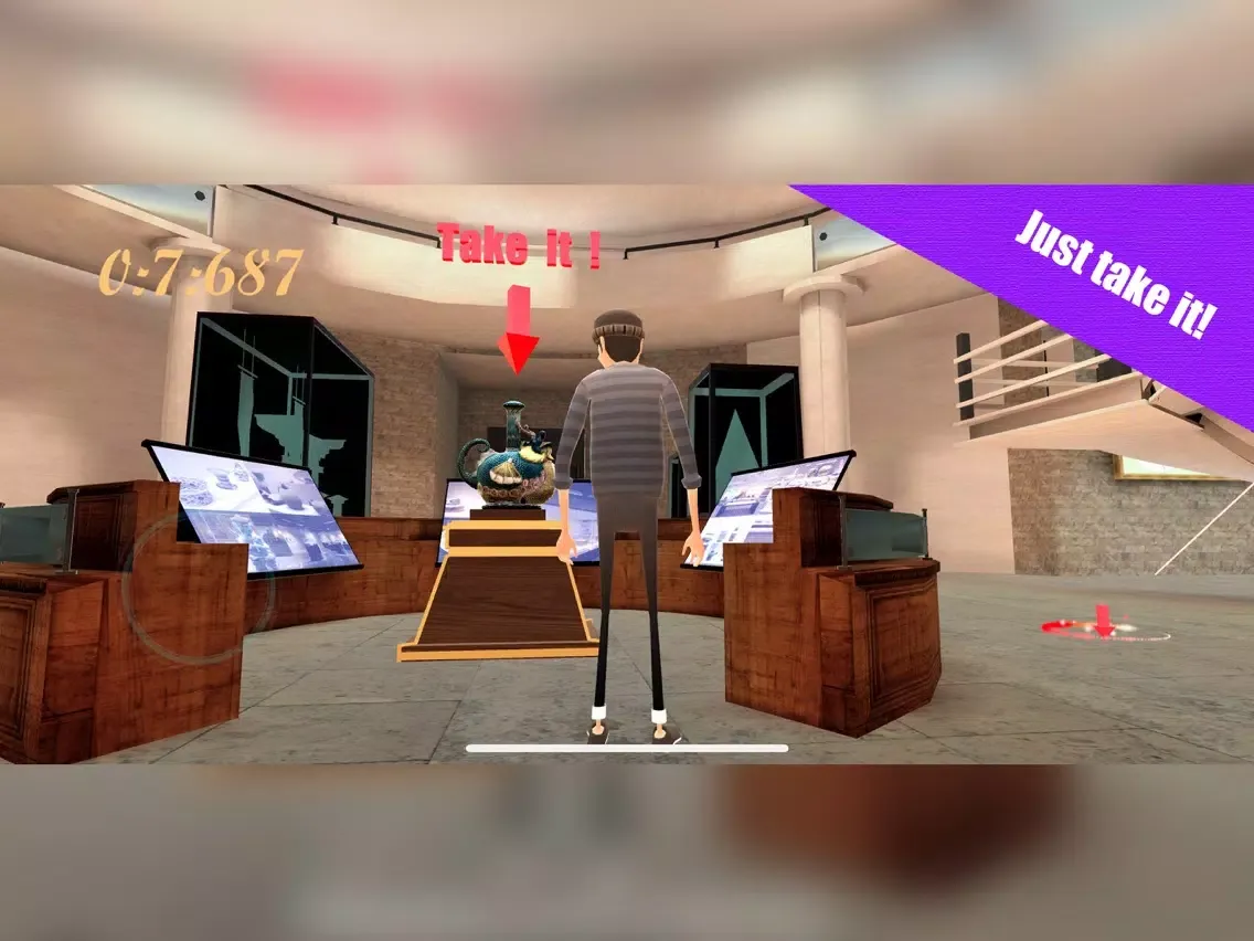 Capturas de tela do Clumsy Thief Rob iPad 