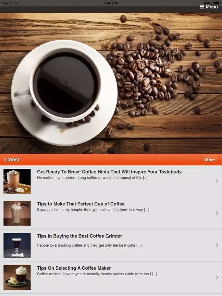 Captures d'écran de Learn How To Make Coffee - Real Simple iPad 