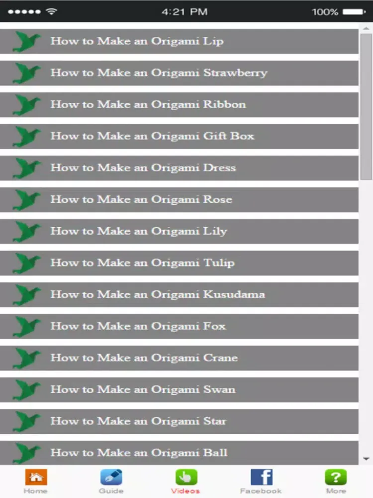 Ảnh chụp màn hình của How To Make Origami - Learn Origami Folding Instructions iPad 