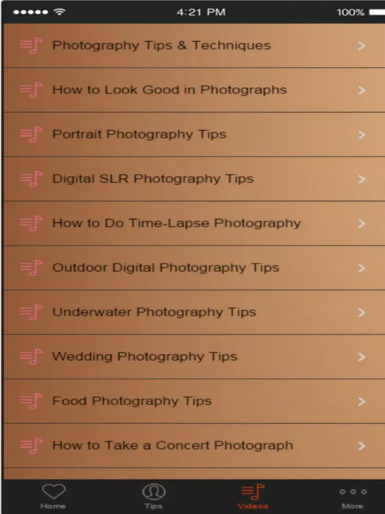 Ảnh chụp màn hình của Photography Tutorials - Be a Better Photographer iPad 