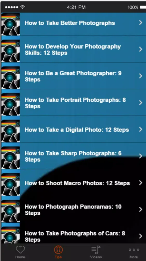 Ảnh chụp màn hình của Photography Tutorials - Be a Better Photographer