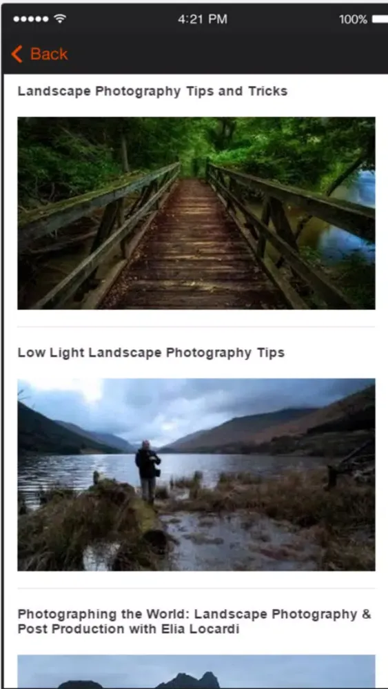 Ảnh chụp màn hình của Photography Tutorials - Be a Better Photographer
