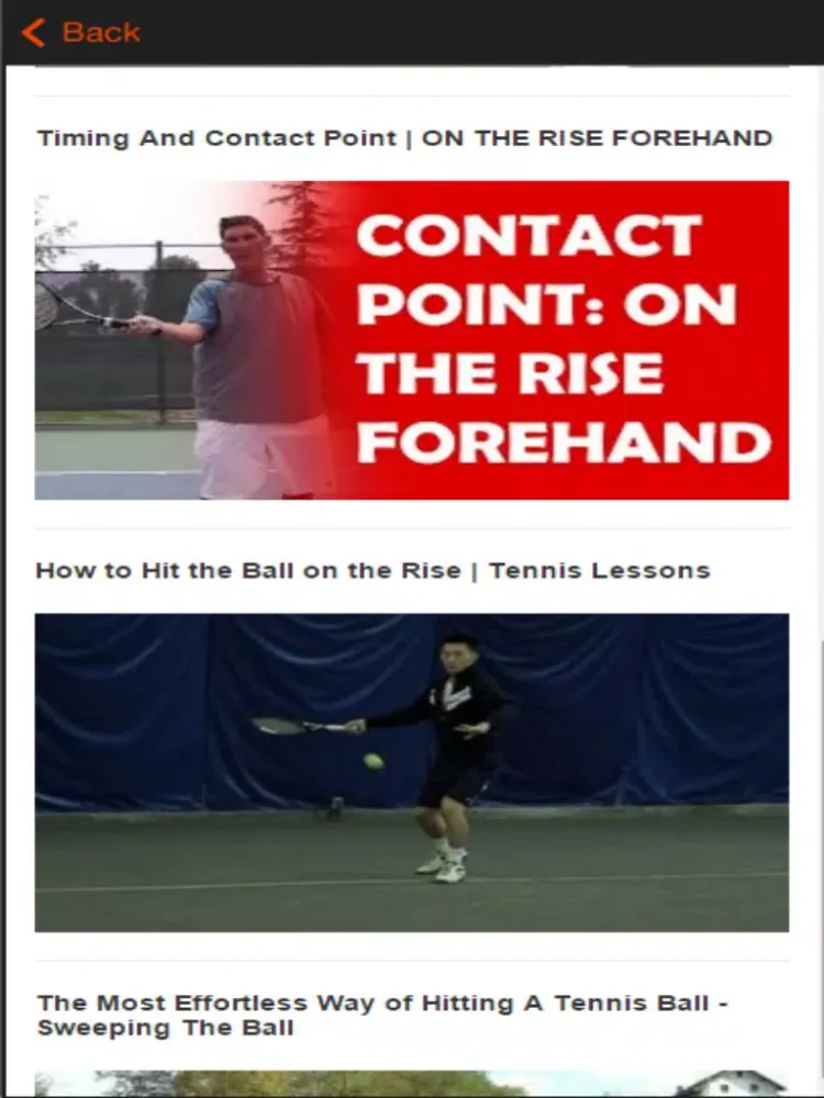 Captures d'écran de Tennis Tips Improve Your Strokes and Strategy iPad 
