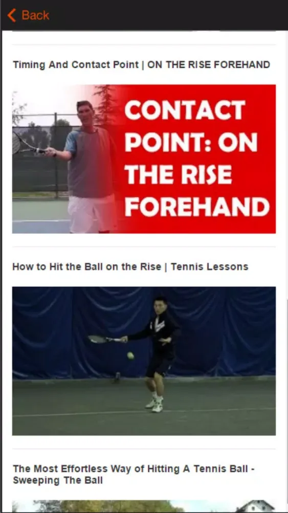 Captures d'écran de Tennis Tips Improve Your Strokes and Strategy