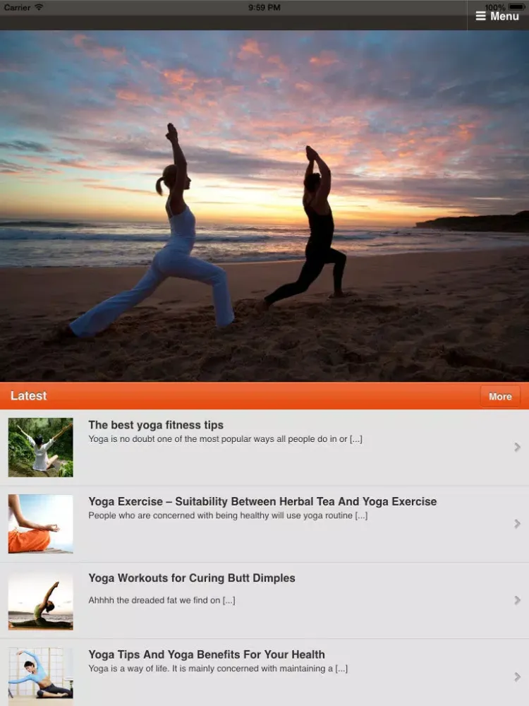 تصاویر Yoga For Beginners - Yoga Poses and Workouts iPad 