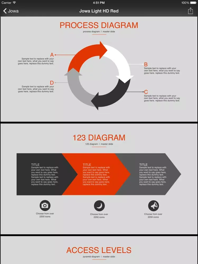 Capturas de tela do Jowa for Keynote (Templates) iPad 