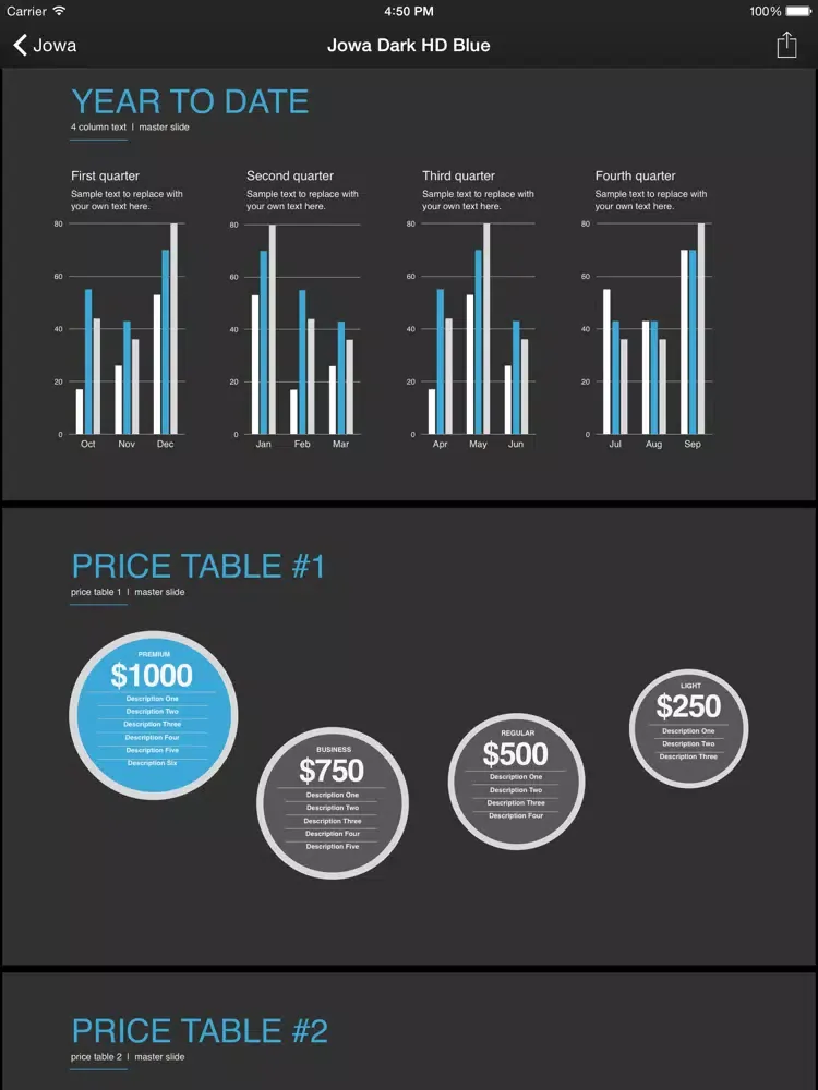 Capturas de tela do Jowa for Keynote (Templates) iPad 